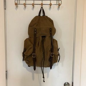 J.Crew menswear backpack with leather details